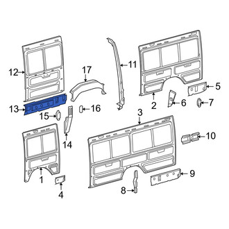 Dodge OE - Left Quarter Panel Reinforcement