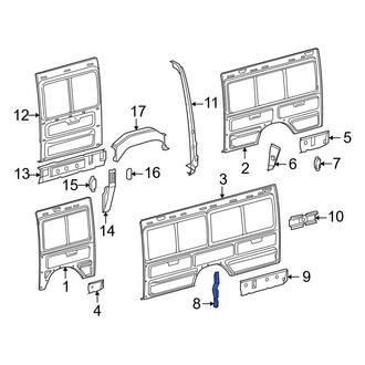 Dodge OE - Left Quarter Panel Reinforcement