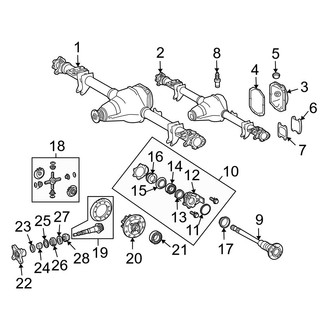 Dodge OE - Rear Suspension - Axle & Differential (With Single Rear Wheels), (Standard Cargo Van / Standard Passenger Van)