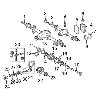 Dodge OE - Rear Suspension - Axle & Differential (With Dual Rear Wheels), (Standard Cargo Van / Standard Passenger Van)