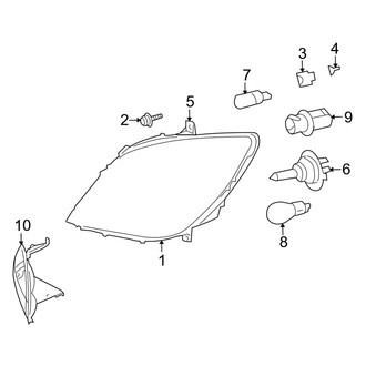 Dodge OE - Front Lamps - Headlamp Components (Extended Cargo Van / Standard Cargo Van / Standard Passenger Van)