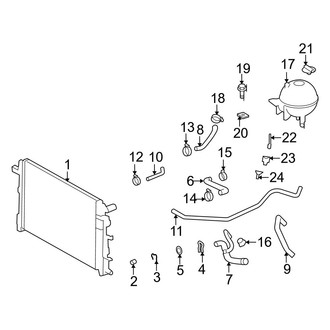 Dodge OE - Cooling - Radiator & Components (Extended Cargo Van / Standard Cargo Van / Standard Passenger Van 3.0L)