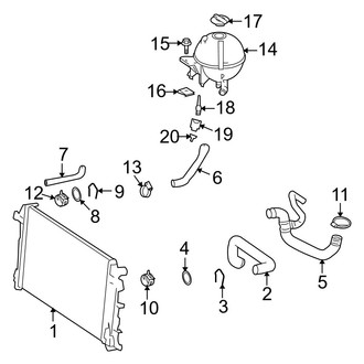 Dodge OE - Cooling - Radiator & Components (Extended Cargo Van / Standard Cargo Van / Standard Passenger Van 3.5L)