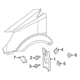 Dodge OE - Fender - Exterior Trim (Extended Cargo Van / Standard Cargo Van / Standard Passenger Van)