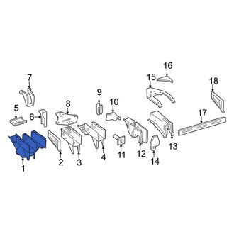 Dodge OE - Rear Right Frame Rail Bracket