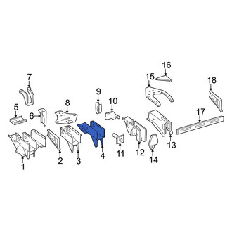Dodge OE - Rear Left Frame Rail Bracket