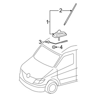 Dodge OE - Electrical - Antenna (Extended Cargo Van / Standard Cargo Van / Standard Passenger Van)
