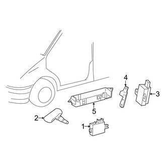 Dodge OE - Electrical - Tire Pressure Monitor Components (Extended Cargo Van / Standard Cargo Van / Standard Passenger Van)