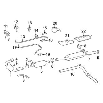Dodge OE - Exhaust System - Exhaust Components (Extended Cargo Van / Standard Cargo Van / Standard Passenger Van 3.0L)
