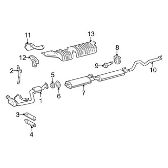 Dodge OE - Exhaust System - Exhaust Components (Extended Cargo Van / Standard Cargo Van / Standard Passenger Van 3.5L)