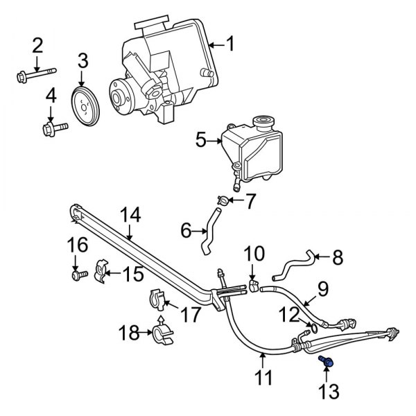 Power Steering Pressure Line Bolt