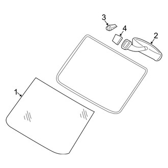 Dodge OE - Windshield - Glass (Extended Cargo Van / Standard Cargo Van / Standard Passenger Van)