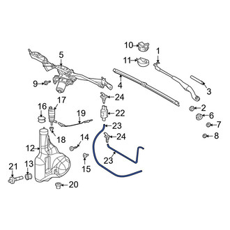 Dodge OE - Front Windshield Washer Hose