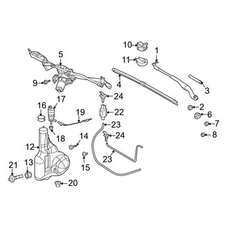Dodge OE - Windshield - Wiper & Washer Components (Extended Cargo Van / Standard Cargo Van / Standard Passenger Van)