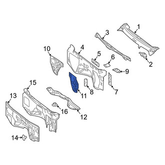 Dodge OE - Left Lower Firewall