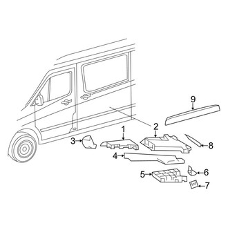 Dodge OE - Instrument Panel - Ducts (To Rear Seats), (Extended Cargo Van / Standard Cargo Van / Standard Passenger Van)