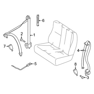 Dodge OE - Restraint Systems - Front Seat Belts (Extended Cargo Van / Standard Cargo Van / Standard Passenger Van)
