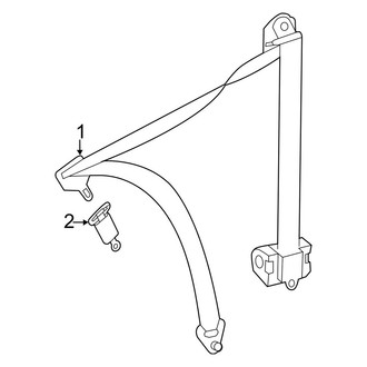 Dodge OE - Restraint Systems - Rear Seat Belts (Extended Cargo Van / Standard Cargo Van / Standard Passenger Van)