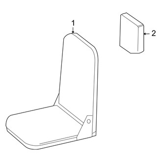 Dodge OE - Seats & Tracks - Front Seat Components (Passenger Side Jump Seat), (Extended Cargo Van / Standard Cargo Van / Standard Passenger Van)