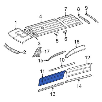 Dodge OE - Front Center Left Roof Panel