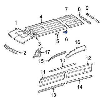 Dodge OE - Rear Roof Panel Bracket