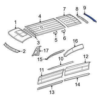 Dodge OE - Rear Roof Header Panel