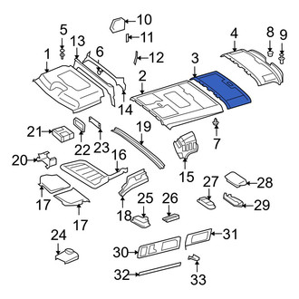 Dodge OE - Center Rear Headliner