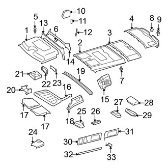 Dodge OE - Roof - Interior Trim (Standard Roof)