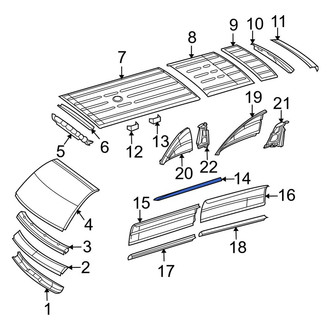 Dodge OE - Left Upper Roof Panel