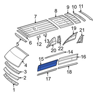 Dodge OE - Front Center Left Roof Panel