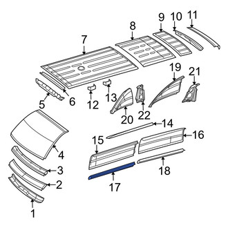 Dodge OE - Front Left Lower Forward Roof Panel