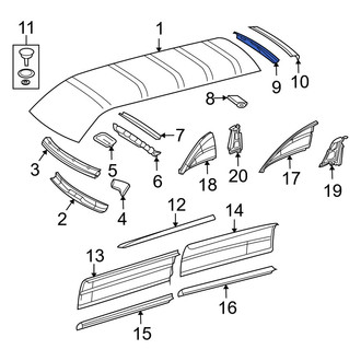 Dodge OE - Rear Roof Panel Reinforcement