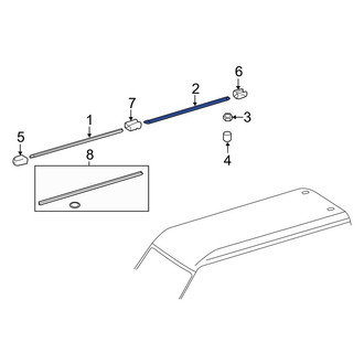 Dodge OE - Rear Roof Luggage Carrier Side Rail