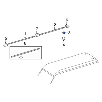 Dodge OE - Roof Luggage Carrier Side Rail Nut