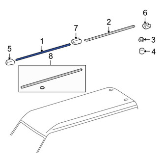 Dodge OE - Front Roof Luggage Carrier Side Rail