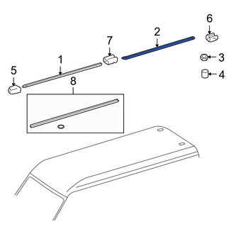 Dodge OE - Rear Roof Luggage Carrier Side Rail