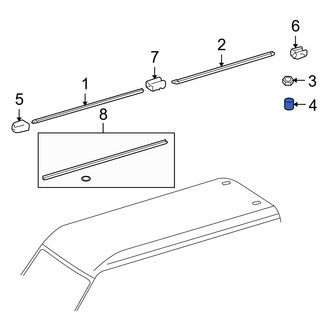 Dodge OE - Roof Luggage Carrier Side Rail Cap