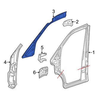 Dodge OE - Right Body A-Pillar