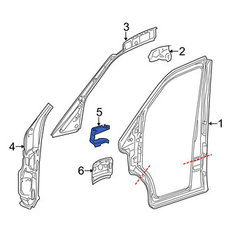 Dodge OE - Right Body B-Pillar Bracket