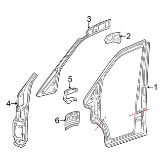 Dodge OE - Pillars, Rocker & Floor - Hinge Pillar (Passenger Side)