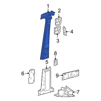 Dodge OE - Right Upper Body B-Pillar