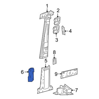 Dodge OE - Left Body B-Pillar Insulator