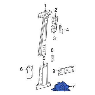 Dodge OE - Right Body B-Pillar Bracket