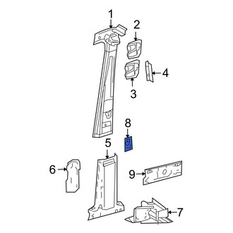 Dodge OE - Right Body B-Pillar Reinforcement Bracket