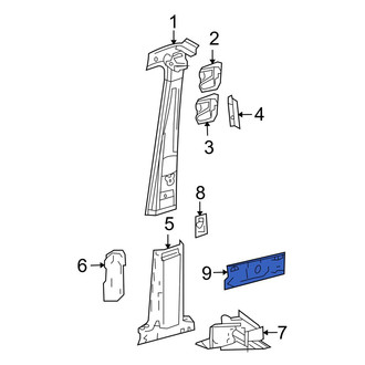 Dodge OE - Right Body B-Pillar Reinforcement Bracket
