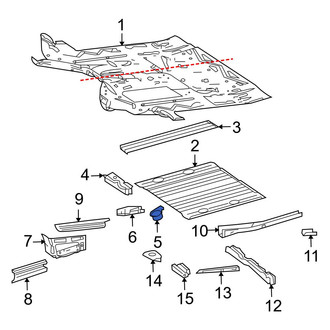 Dodge OE - Right Floor Pan Crossmember Bracket