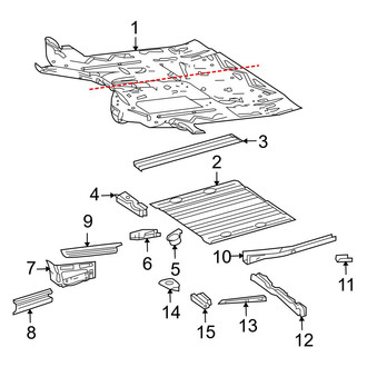 Dodge OE - Pillars, Rocker & Floor - Floor (Passenger Side), (Extended Cargo Van / Standard Cargo Van / Standard Passenger Van)