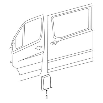 Dodge OE - Pillars, Rocker & Floor - Exterior Trim (Passenger Side), (Extended Cargo Van / Standard Cargo Van / Standard Passenger Van)
