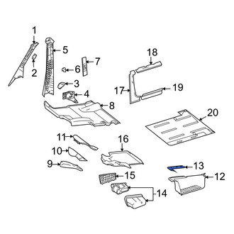 Dodge OE - Right Liftgate Trim Scuff Plate