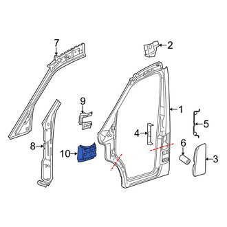 Dodge OE - Left Body B-Pillar Reinforcement